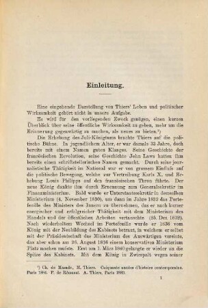 A. Thiers' volkswirtschaftliche Anschauungen : Inaugural-Dissertation