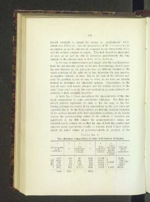 Table No. 1. The chemical composition of some well known feldspars.