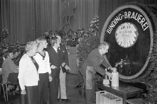 Traditioneller Doppelbock-Fassanstich der Brauerei Binding im Großen Saal der Stadthalle