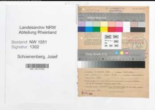 Entnazifizierung Josef Schoenenberg , geb. 09.12.1890 (Buchhalter)