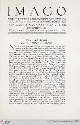 4: "Anal" und "Sexual"