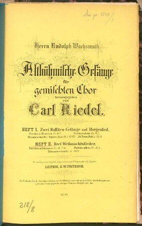 Altböhmische Gesänge : für gemischten Chor, 2. Drei Weihnachtslieder