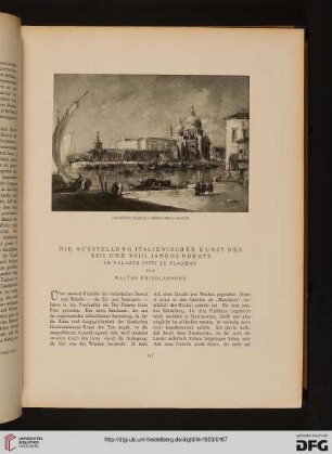 Die Ausstellung italienischer Kunst des XVII. und XVIII. Jahrhunderts im Palazzo Pitti zu Florenz