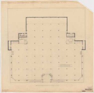 Warenhaus Tietz, Breslau: 6. Entwurf, Grundriss EG 1:100
