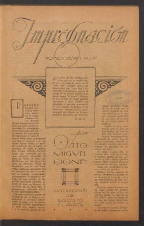 Impregnación : Novela del "más allá". - Ilustraciones de Rodolfo Claro.