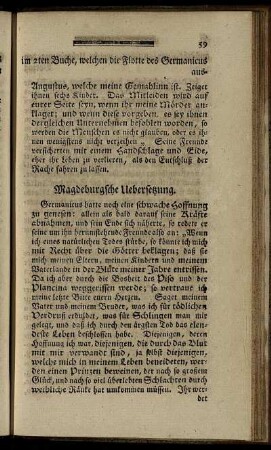 Magdeburgische Uebersetzung.