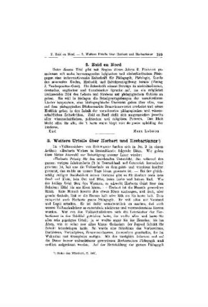 Weitere Urteile über Herbart und Herbartianer