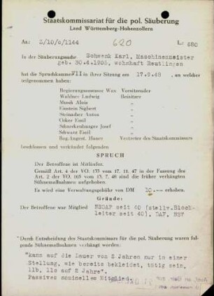 Schwenk, Karl