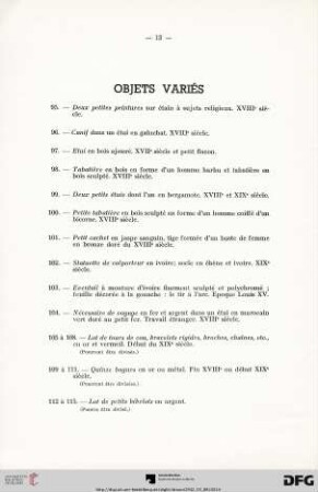 Objets variés (Nr. 95 150)