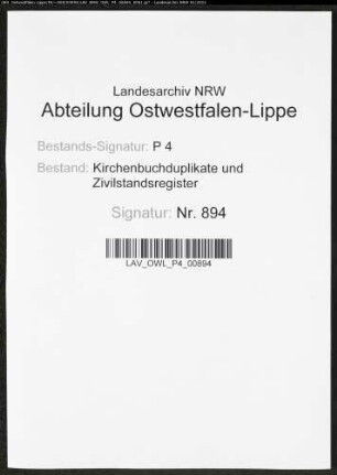Kirchenbuchduplikate der katholischen Gemeinde (GHT 1815-1817, GHT 1818-1836, GHT 1838-1863). (Gemeinde: Castrop, katholische Gemeinde)