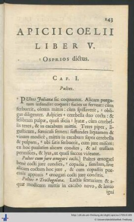 Liber V. Osprius dictus.
