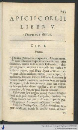 Liber V. Osprius dictus.