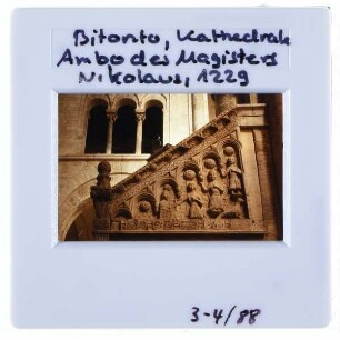 Bitonto, Kathedrale : Ambo des Magisters Nikolaus
