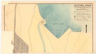 Teilbebauungsplan der Stadterweiterung Goslar Nördliche Stadterweiterung: (Druck von Inv.Nr. 21331): Grundplan und Lageplan 1:2000 in zwei Teilen, Maßstabsleiste