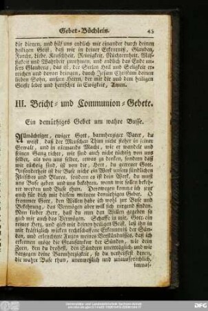 III. Beicht- und Communion-Gebete.