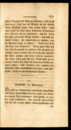 37.[!] Friederike an Albertinen.