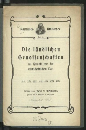 Die ländlichen Genossenschaften im Kampfe mit der wirtschaftlichen Not