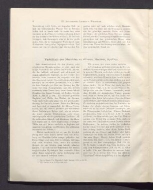 Verhältnis des Herakles zu Athene, Hermes, Apollon