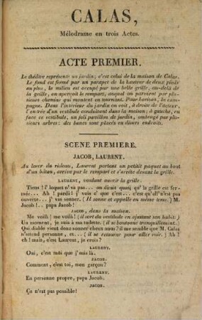 Calas : mélodrame en trois actes et en prose
