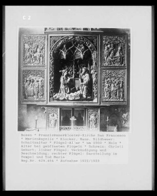 Schnitzaltar — Altar bei geöffneten Flügeln