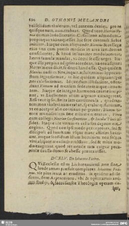 DCXLV. De Iohanne Ficino