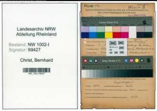 Entnazifizierung Bernhard Christ , geb. 06.05.1903 (Geschaeftsfuehrer)