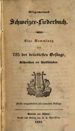 Allgemeines Schweizer-Liederbuch