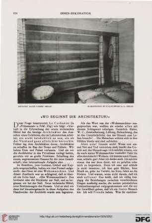 40: Wo beginnt die Architektur?