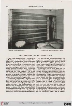 40: Wo beginnt die Architektur?