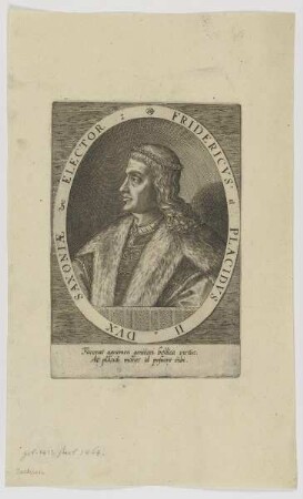 Bildnis des Kurfürsten Friedrich II. von Sachsen