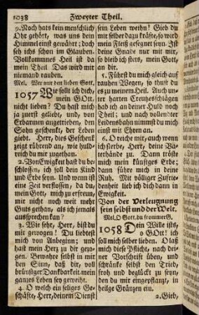1038-1047, Von der Verleugnung sein ...; ... (1058 - 1067)