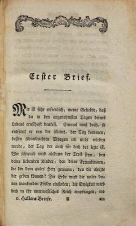 Albrechts von Hallers Briefe über die wichtigsten Wahrheiten der Offenbarung
