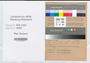 Entnazifizierung Richard Piel, geb. 08.11.1901 (Bankinspektor)