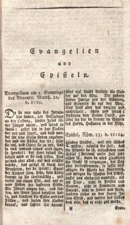 Evangelien und Episteln.