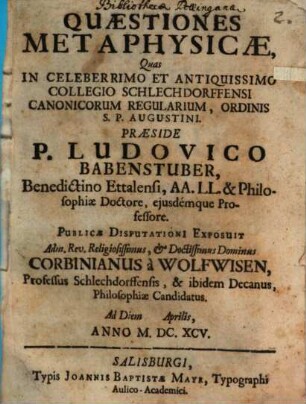Quaestiones metaphysicae
