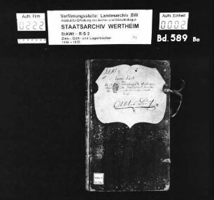 Lagerbuch über ehemals würzburgische Gülten auf Bettinger Gemarkung
