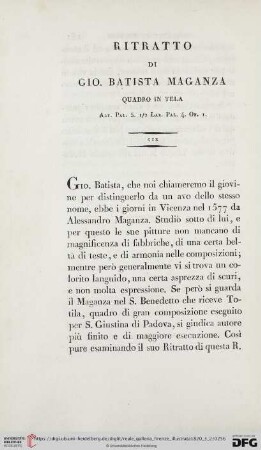 Ritratto di Gio. Batista Maganza
