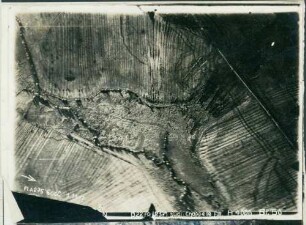 Foto des Geländes südlich von Ferme de la Chapelle westlich von Servon-Melzicourt (Luftbild)