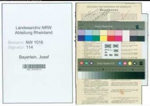 Entnazifizierung Josef Bayerlein , geb. 01.04.1897 (Schlossermeister)