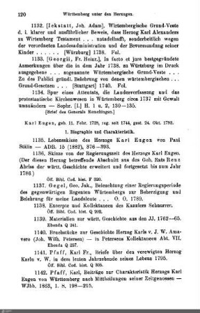 1. Biographieen und Charakteristiken