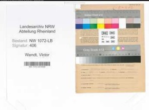 Entnazifizierung Victor Wendt , geb. 14.12.1905 (Abteilungsleiter)