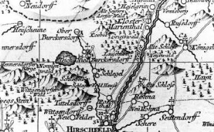 Hirschfelde-Schlegel. Oberlausitzkarte, Schenk, 1759