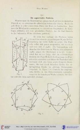 § 4. Die zugeordneten Fünfecke