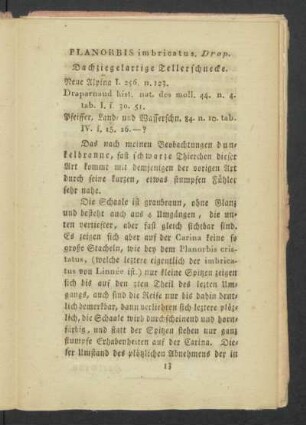 Planorbis imbricatus. Drap. Dachziegelartige Tellerschnecke