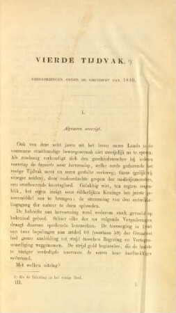 I. Algemeen overzigt