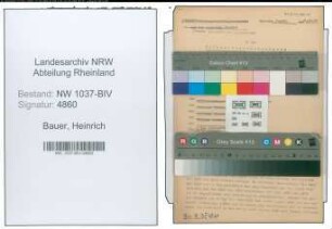 Entnazifizierung Heinrich Bauer , geb. 13.07.1901 ()