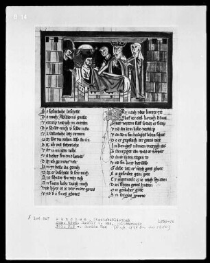 Rudolf von Ems, Weltchronik — Davids Tod, Folio 212verso