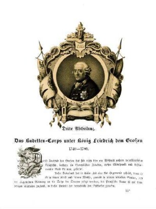 Dritte Abtheilung. Das Kadetten-Corps unter König Friedrich dem Großen 1740-1786