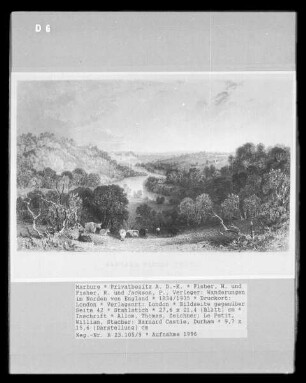 Wanderungen im Norden von England, Band 2 — Bildseite gegenüber Seite 42 — Barnard Castle, Durham