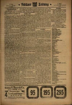 Vierte Ausgabe vom Samstag, den 09. Juli 1910.